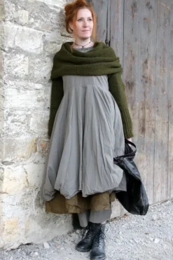 *Ewa i Walla Hose 11412 HENNY in grau rose fein gestreift - reine Baumwolle