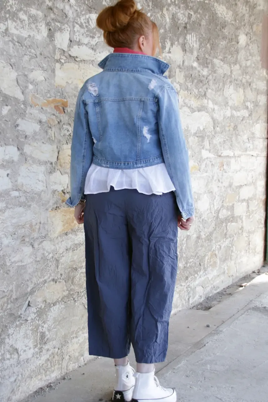 Ewa i Walla Hose BOTVI 11425 in blau (blue) - reine Knitterbaumwolle