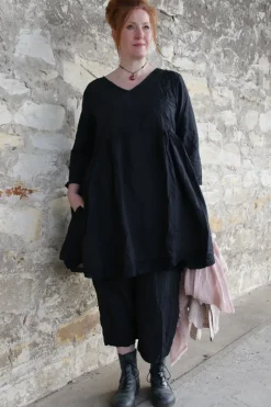 Ewa i Walla Hose BOTVI 11425 in schwarz (black) - reine Knitterbaumwolle