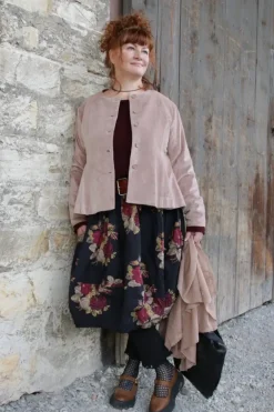 *Ewa i Walla Jacke 66755 LILLEMOR in altrosa (taupe) - Samt aus reiner Baumwolle