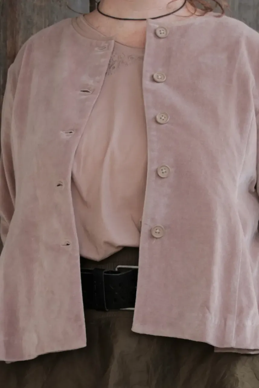 *Ewa i Walla Jacke 66755 LILLEMOR in altrosa (taupe) - Samt aus reiner Baumwolle