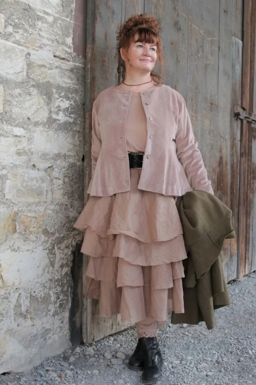 *Ewa i Walla Jacke 66755 LILLEMOR in altrosa (taupe) - Samt aus reiner Baumwolle