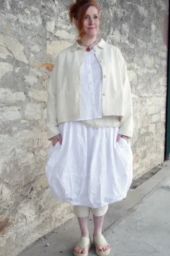 Ewa i Walla Jacke BENITA 66769 in cremeweiss (cream) - Seersucker aus reiner Baumwolle