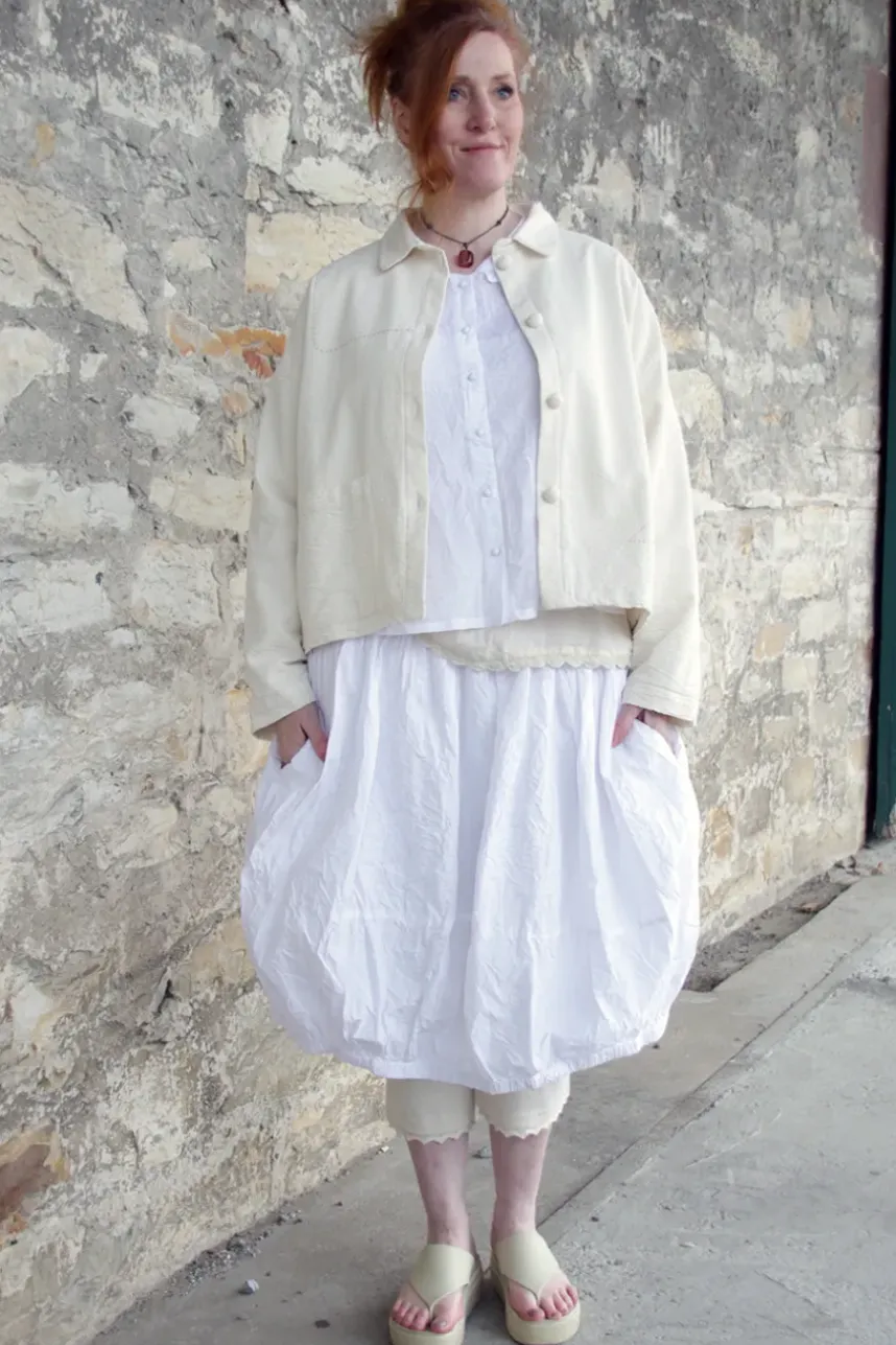 Ewa i Walla Jacke BENITA 66769 in cremeweiss (cream) - Seersucker aus reiner Baumwolle
