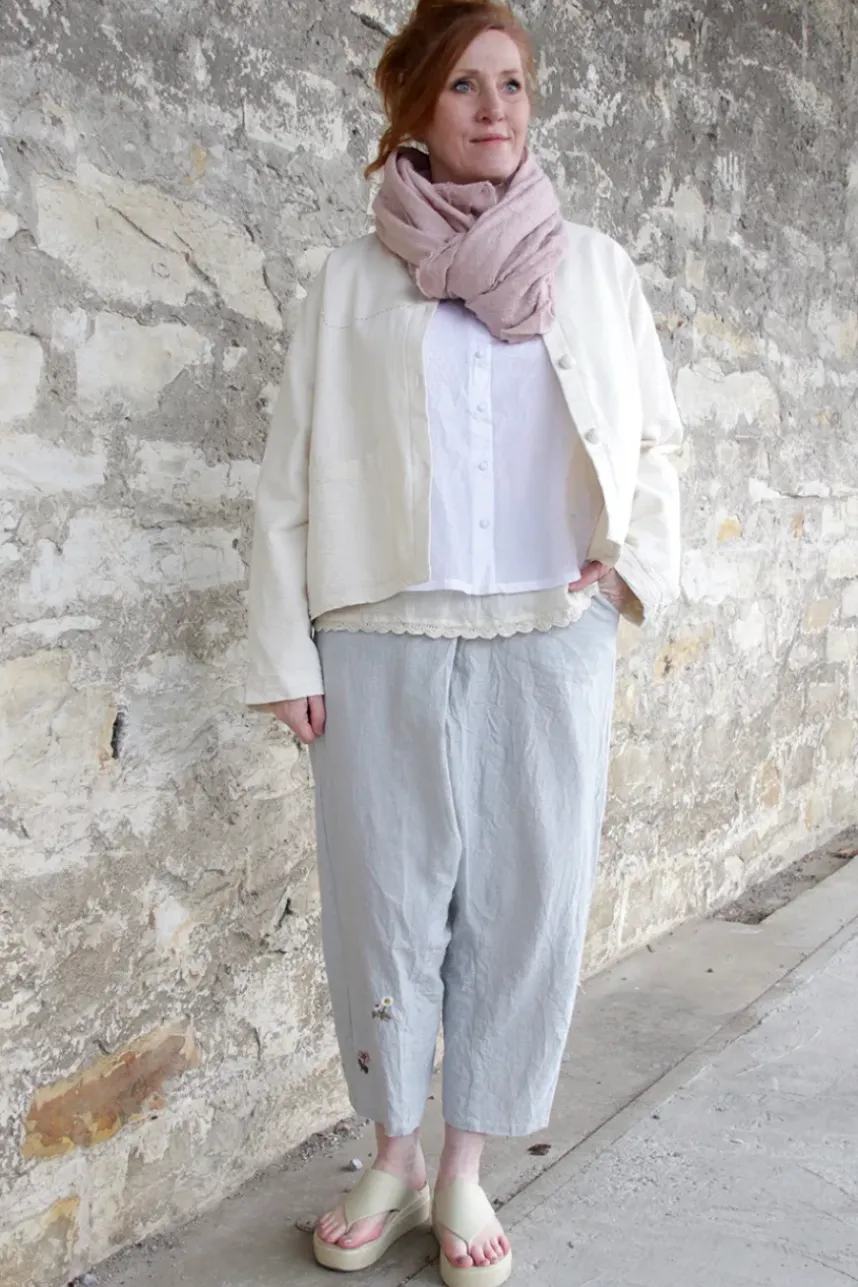 Ewa i Walla Jacke BENITA 66769 in cremeweiss (cream) - Seersucker aus reiner Baumwolle
