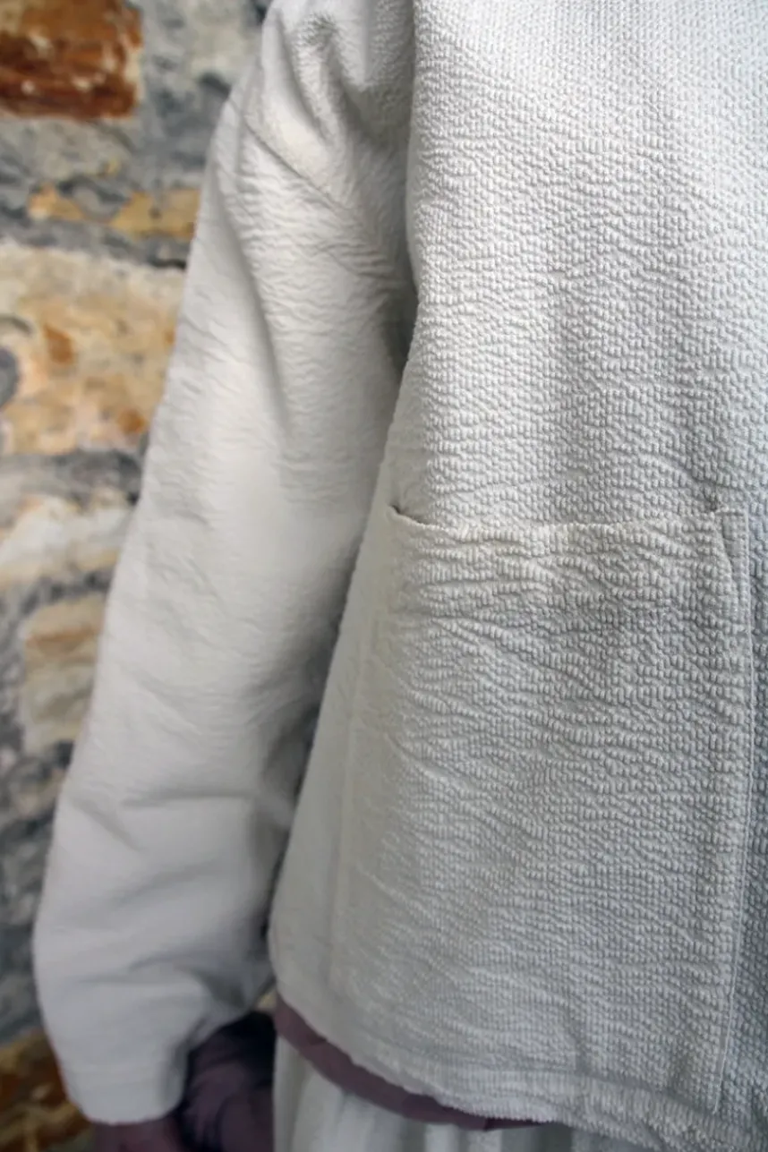Ewa i Walla Jacke BENITA 66769 in cremeweiss (cream) - Seersucker aus reiner Baumwolle