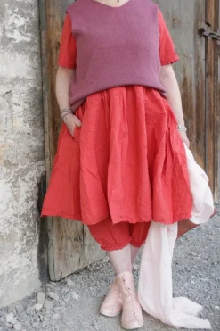 Ewa i Walla Kleid 55859 ALISON in rosenrot (rose) - reine Knitterbaumwolle