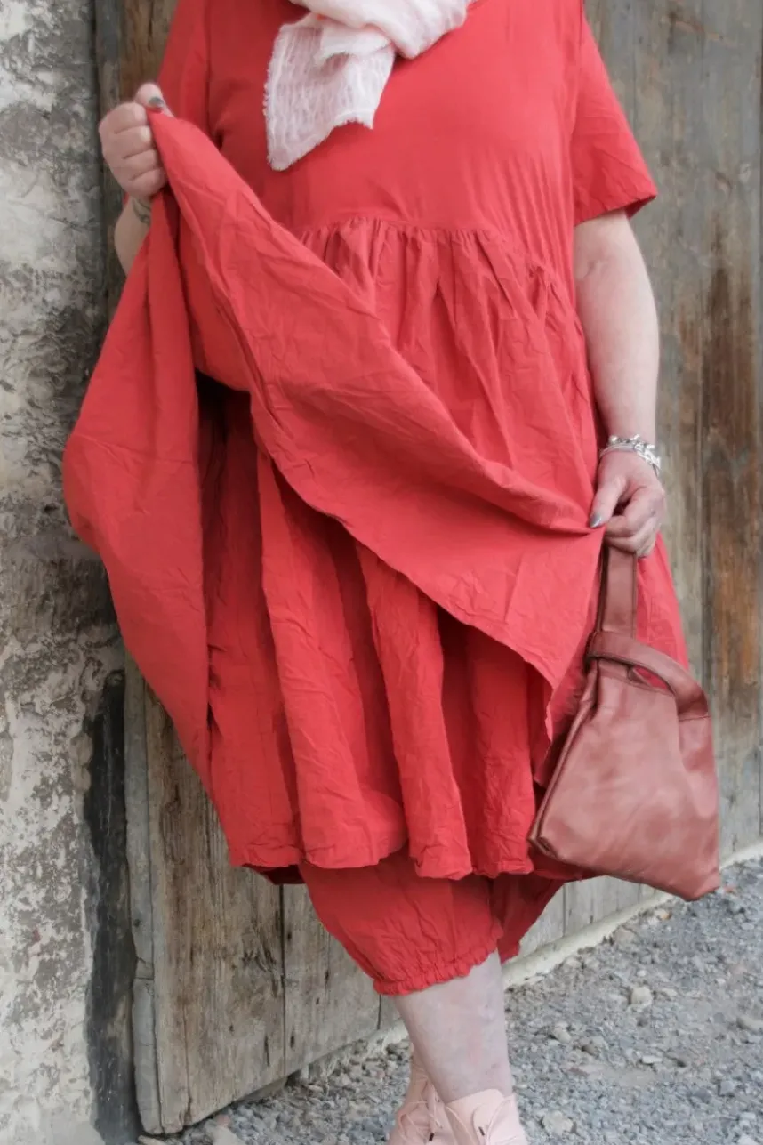 Ewa i Walla Kleid 55859 ALISON in rosenrot (rose) - reine Knitterbaumwolle