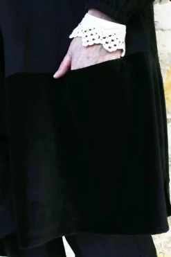 *Ewa i Walla Kleid 55887 ANTONIA in schwarz (black) - softe Wolle & Baumwolle
