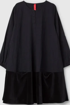 *Ewa i Walla Kleid 55887 ANTONIA in schwarz (black) - softe Wolle & Baumwolle