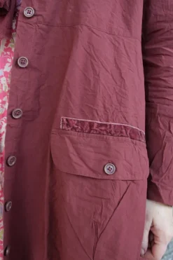 *Ewa i Walla Kleid 55863 HANNE in burgunder rot (burgundy) - reine Knitterbaumwolle