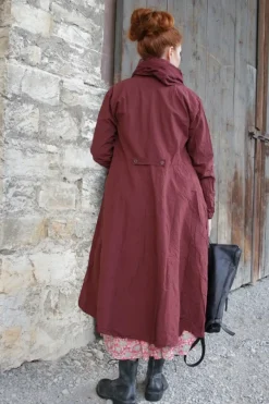 *Ewa i Walla Kleid 55863 HANNE in burgunder rot (burgundy) - reine Knitterbaumwolle
