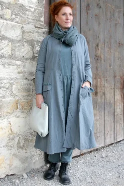 *Ewa i Walla Kleid 55863 HANNE in blau grau (storm blue) - reine Knitterbaumwolle