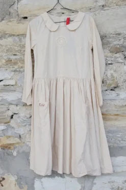 Ewa i Walla Kleid 55728 in creme - softe Knitterbaumwolle