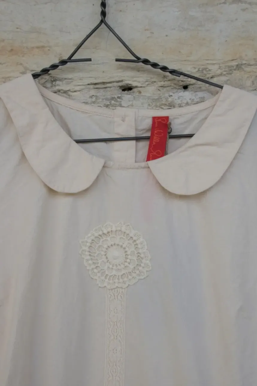 Ewa i Walla Kleid 55728 in creme - softe Knitterbaumwolle