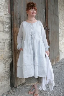Ewa i Walla Kleid 55841 INGALILL in pastellblau (ice blue) - reine Knitterbaumwolle