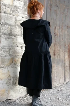 *Ewa i Walla Kleid 55865 LEONOR in schwarz (black) - reine Knitterbaumwolle