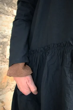 *Ewa i Walla Kleid 55865 LEONOR in schwarz (black) - reine Knitterbaumwolle