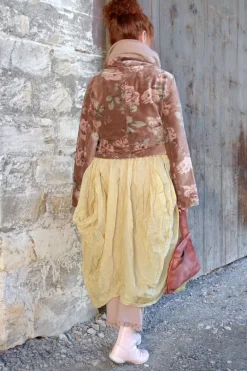 *Ewa i Walla Kleid 55882 LIBBY im hellen lemon (ecru) - Organza aus reiner Baumwolle