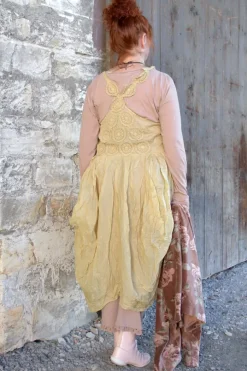 *Ewa i Walla Kleid 55882 LIBBY im hellen lemon (ecru) - Organza aus reiner Baumwolle