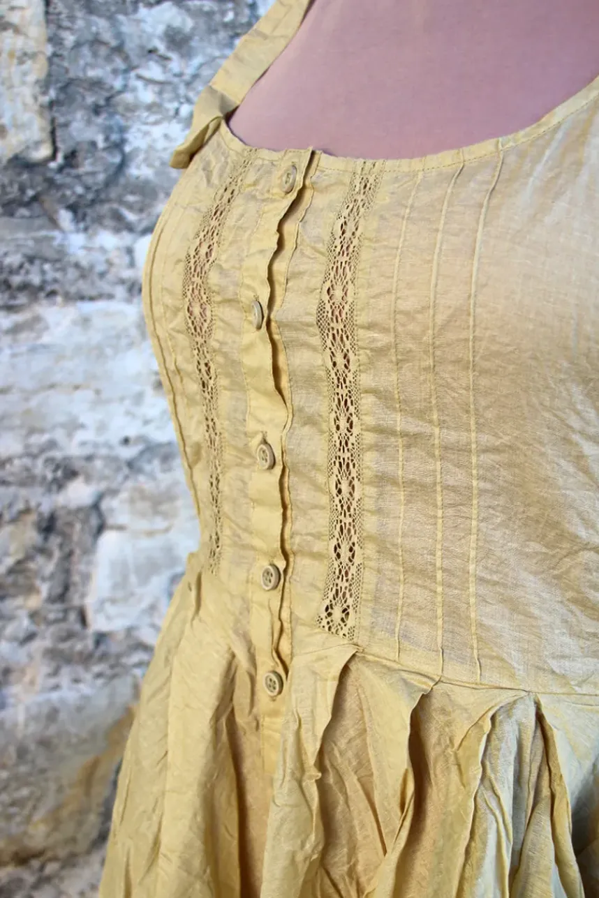*Ewa i Walla Kleid 55882 LIBBY im hellen lemon (ecru) - Organza aus reiner Baumwolle