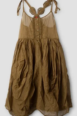 *Ewa i Walla Kleid 55882 LIBBY in oliv (olive) - Organza aus reiner Baumwolle