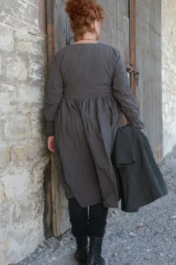 Ewa i Walla Kleid 55758 MYRA in grey/steingrau - reine Knitterbaumwolle
