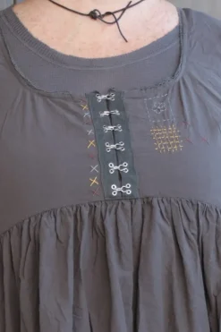 Ewa i Walla Kleid 55758 MYRA in grey/steingrau - reine Knitterbaumwolle