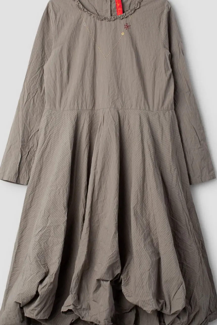 *Ewa i Walla Kleid 55871 NATALIE in grau rose zart gestreift - reine Baumwolle