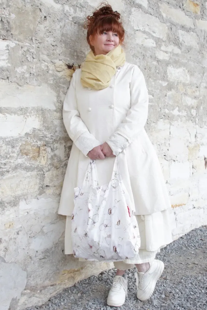 Ewa i Walla Kleid 55895 RUBY in cremeweiss (cream) - Seersucker aus reiner Baumwolle