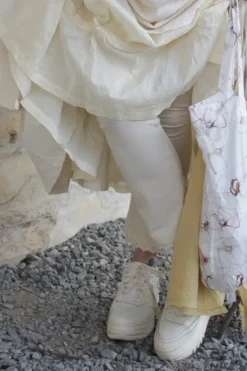 Ewa i Walla Kleid 55895 RUBY in cremeweiss (cream) - Seersucker aus reiner Baumwolle