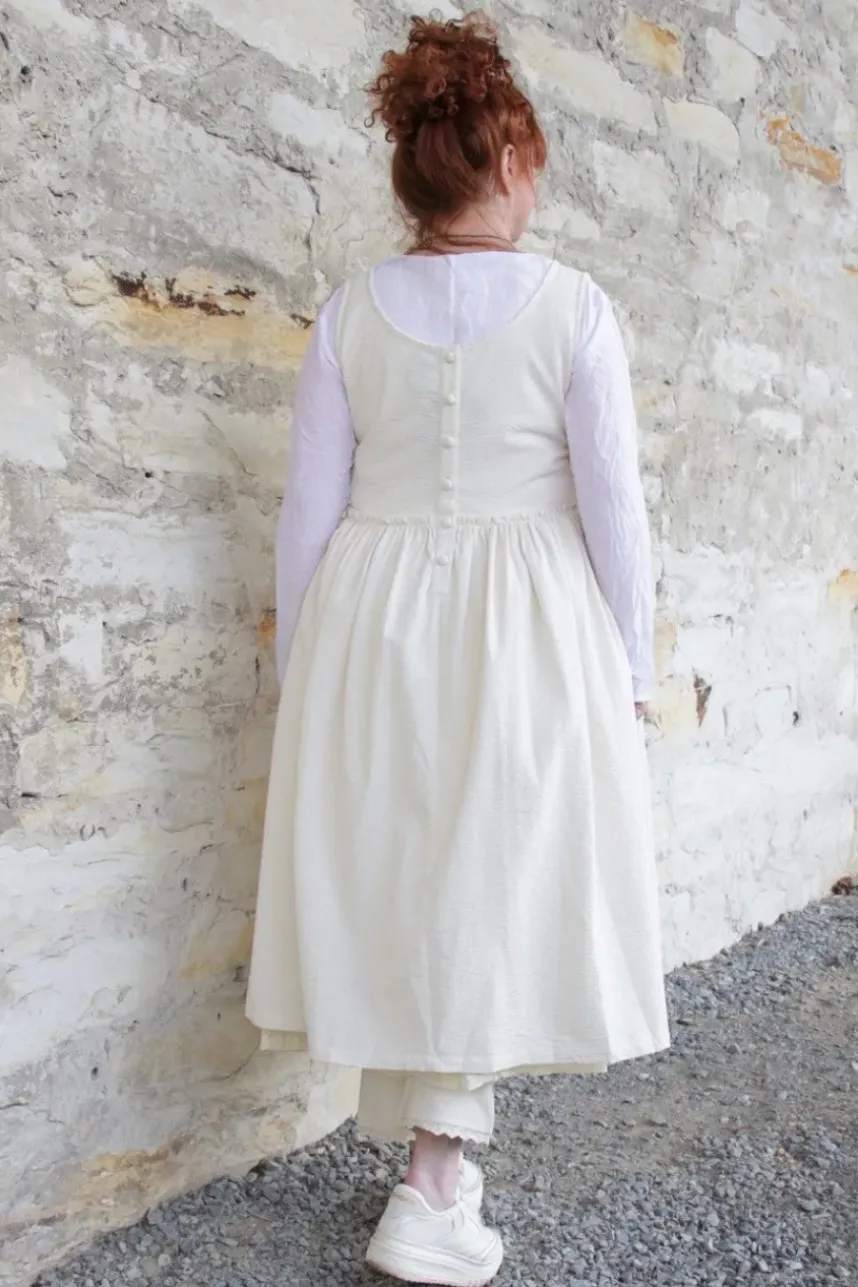 Ewa i Walla Kleid 55895 RUBY in cremeweiss (cream) - Seersucker aus reiner Baumwolle