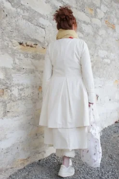 Ewa i Walla Kleid 55895 RUBY in cremeweiss (cream) - Seersucker aus reiner Baumwolle