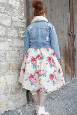 Ewa i Walla Kleid 55839 VEGA in pastellgelb (vanilla) - reine Knitterbaumwolle