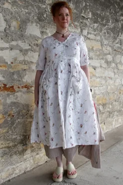 Ewa i Walla Kleid GULL-BRITT 55889 in Flower Print (original) - reine Knitterbaumwolle