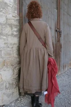 Ewa i Walla Kleid PAOLA 55820 in nussbraun (walnut) - reine Knitterbaumwolle