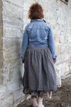 Ewa i Walla Kleid PAOLA 55820 in graublau (dim grey) - reine Knitterbaumwolle