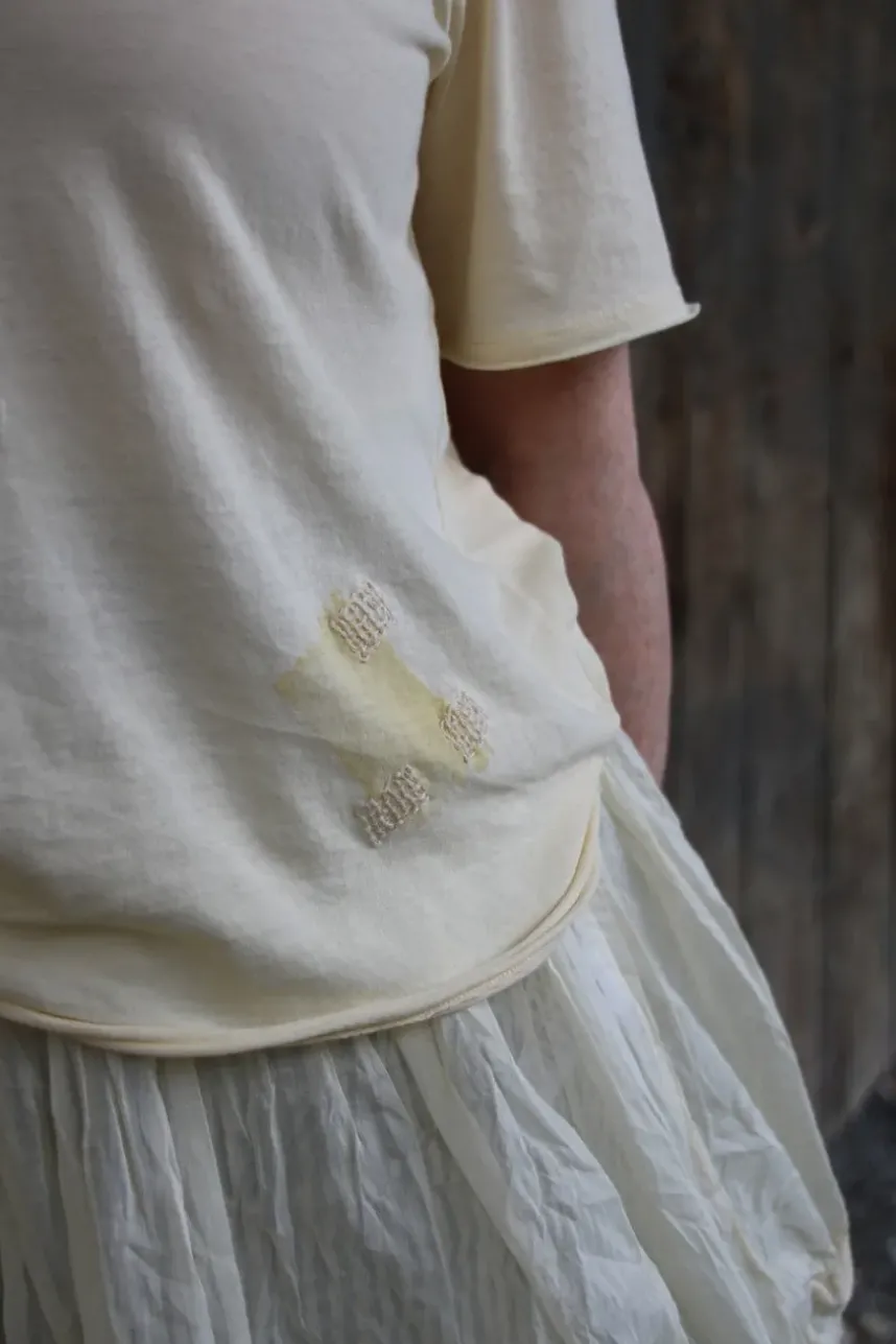 Ewa i Walla Kurzarm-Shirt 44979 INEZ in pastellgelb (vanilla) - softer Jersey