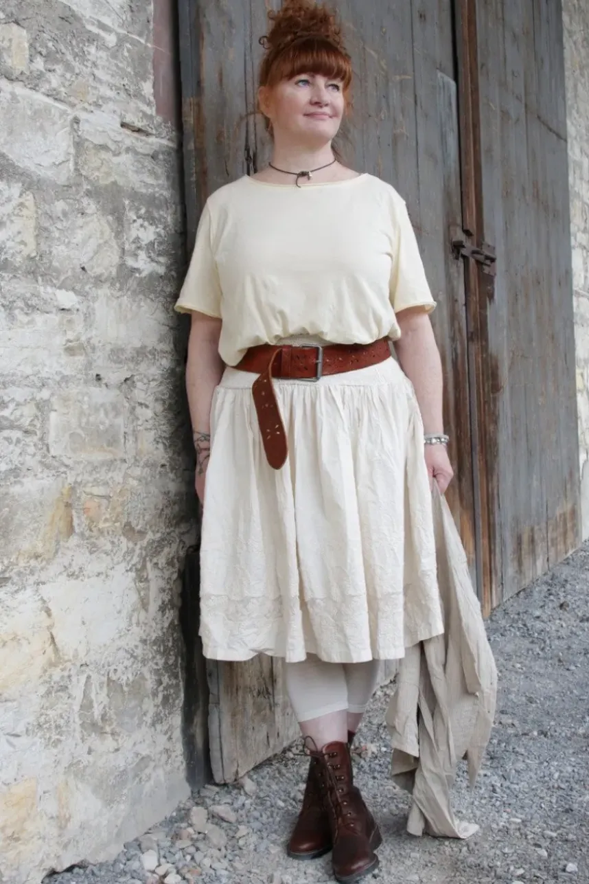 Ewa i Walla Kurzarm-Shirt 44979 INEZ in pastellgelb (vanilla) - softer Jersey