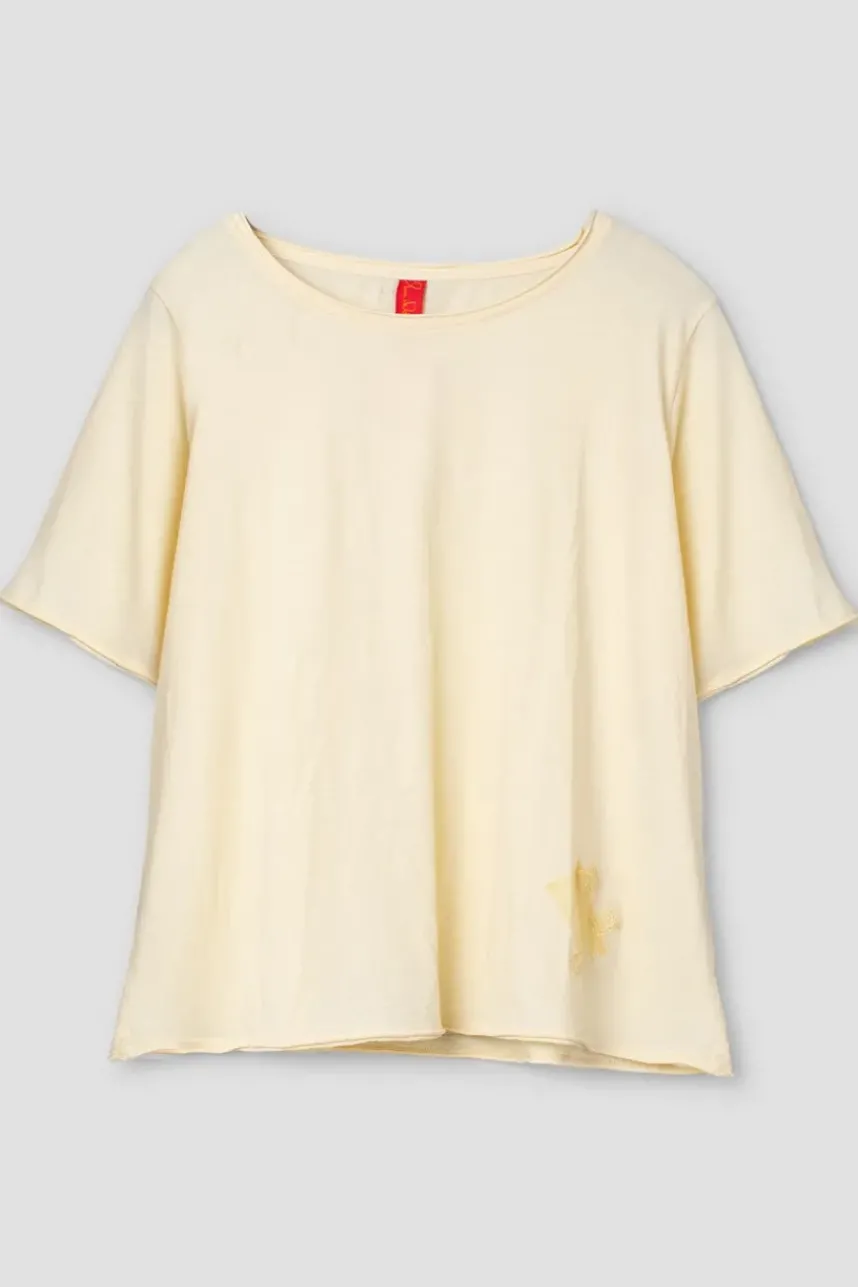 Ewa i Walla Kurzarm-Shirt 44979 INEZ in pastellgelb (vanilla) - softer Jersey