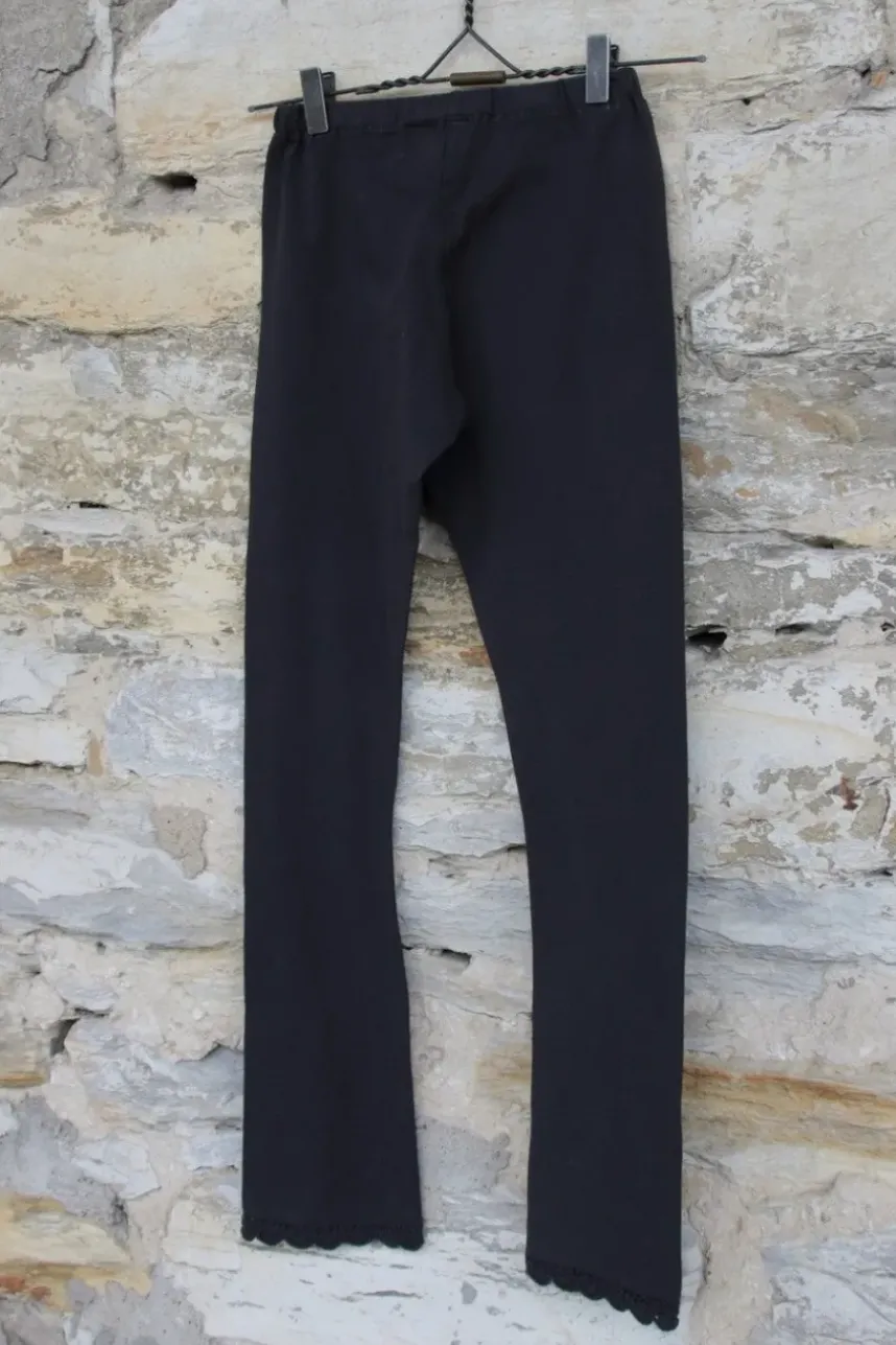 Ewa i Walla Leggins 11314 im dunklen anthrazit (vintage black) - Jersey aus Baumwolle