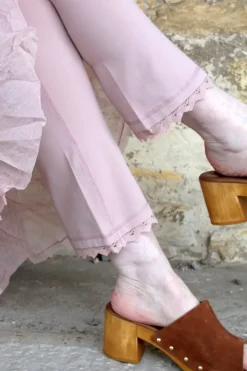 Ewa i Walla Leggins ELLEN 11417 in rose (pale mauve) - Jersey aus Baumwolle