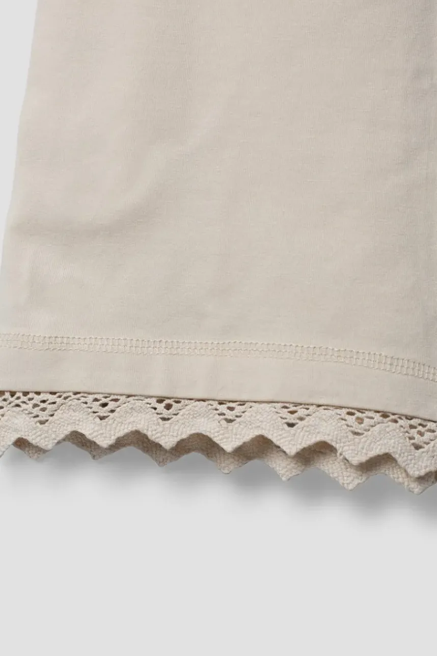 Ewa i Walla Leggins ELLEN 11417 in creme weiß (bone) - Jersey aus Baumwolle