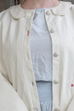 Ewa i Walla Mantel 66750 KATJA in natur (cream) - reine Baumwolle im Antiklook