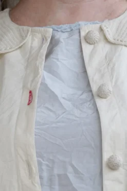Ewa i Walla Mantel 66750 KATJA in natur (cream) - reine Baumwolle im Antiklook