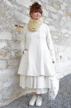 Ewa i Walla Mantel VIVIAN 66768 in cremeweiss (cream) - Seersucker aus reiner Baumwolle