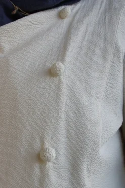 Ewa i Walla Mantel VIVIAN 66768 in cremeweiss (cream) - Seersucker aus reiner Baumwolle