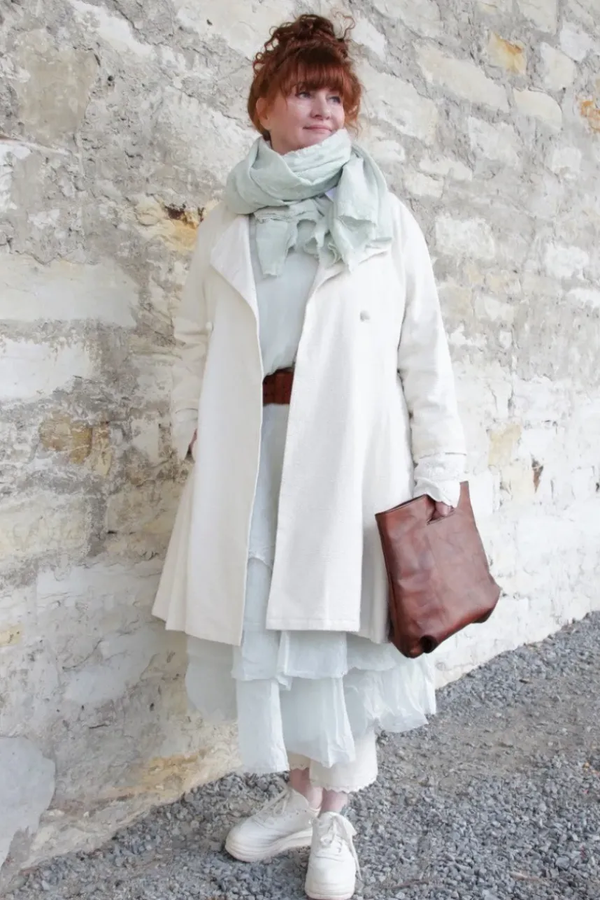 Ewa i Walla Mantel VIVIAN 66768 in cremeweiss (cream) - Seersucker aus reiner Baumwolle
