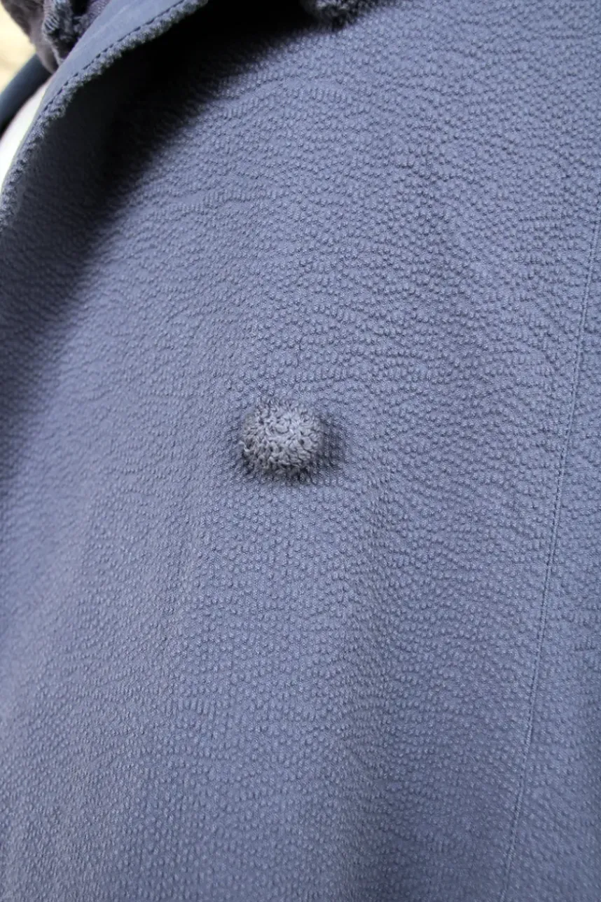 Ewa i Walla Mantel VIVIAN 66768 in blau (blue) - Seersucker aus reiner Baumwolle