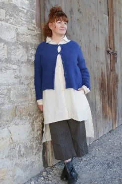 Ewa i Walla Opa-Hemd/Bluse 44935 LOVIS in natur (cream) - reine Knitterbaumwolle